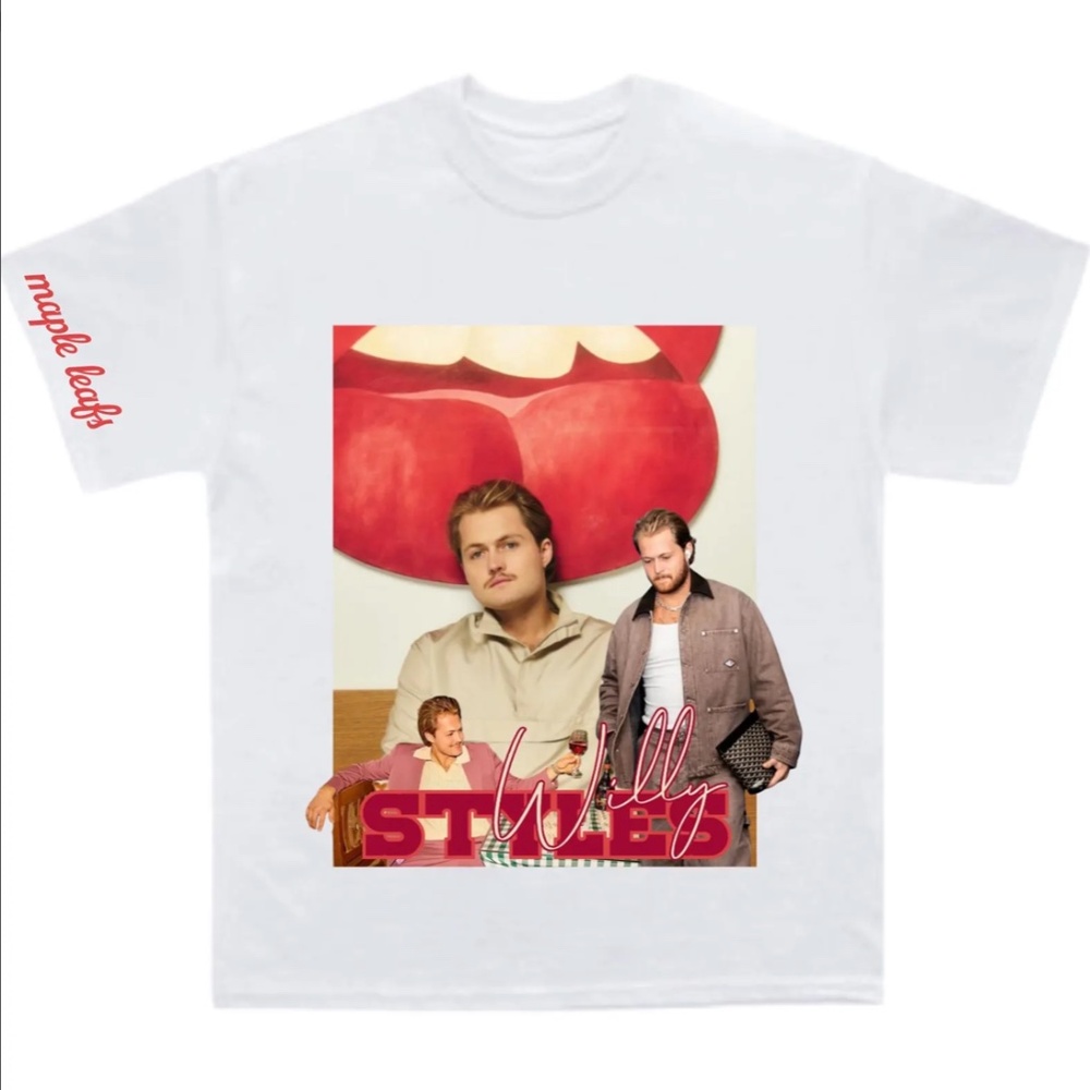 William Nylander "Willy Styles" White Cotton Graphic Tee